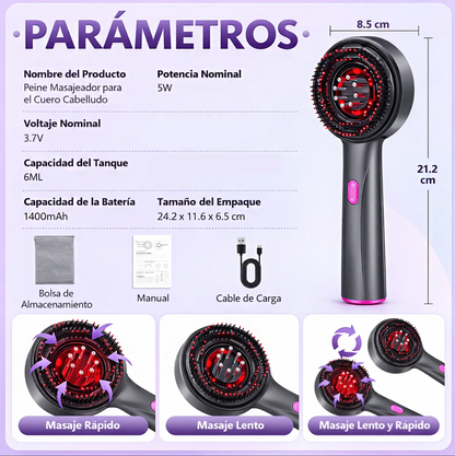HairSpa™ | Cepillo Masajeador Peine Estimulador